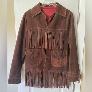 Vintage Western Style Brow Fringe Coat